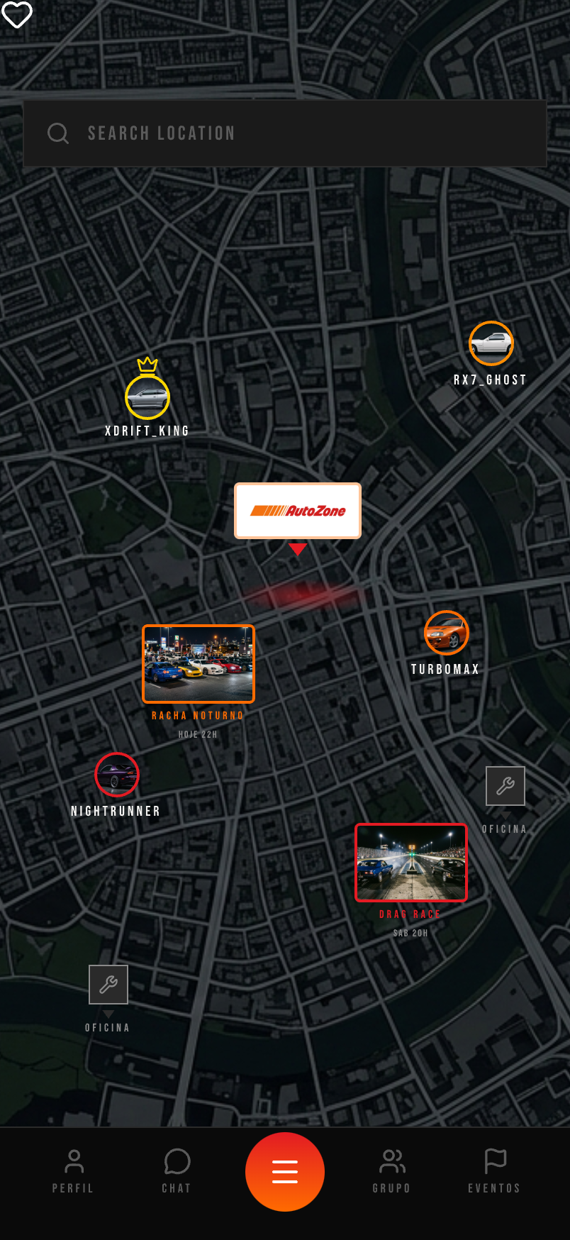 Mapa ao vivo
